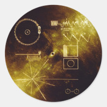Voyager Message Round Sticker