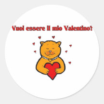 Vuoi essere il mio Valentino? Round Stickers