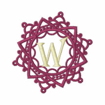 W Monogram Snowflake embroidered womens shirt Embroidered Shirt