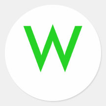 W ROUND STICKER