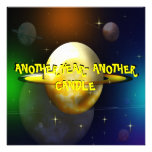 Wacky Space Voyage Birthday Party Invitation