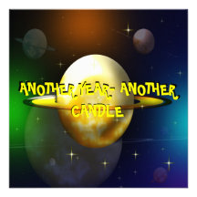 Wacky Space Voyage Birthday Party Invitation