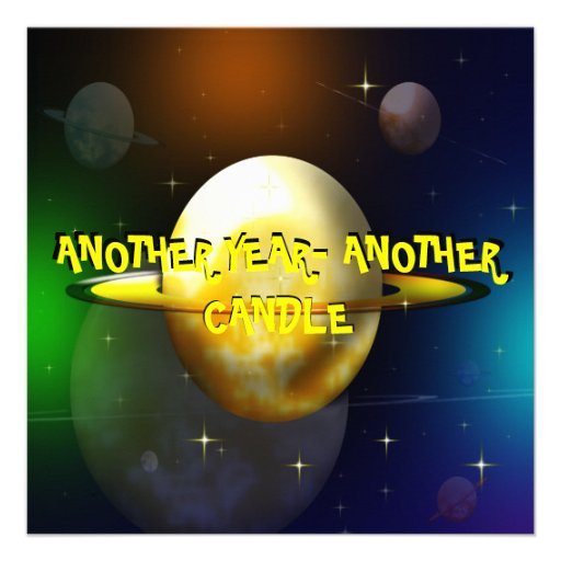 Wacky Space Voyage Birthday Party Invitation