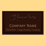 Wafer Thin Chocolate Confectionery Business Cards business cards