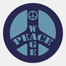 Wage Peace Round Stickers