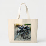 wagon of wine bottles canvas bags