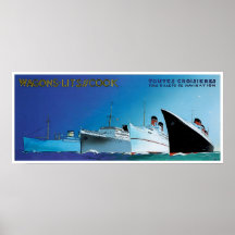 Wagons-Lit // Cook - Vintage Ship Advertisement Poster