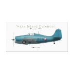 Wake Island Wildcat Stretched Canvas Print