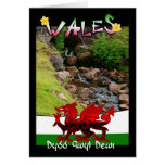 Wales, Welsh card saying Dydd Gwyl Dewi