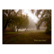 Walk in fog pocket calendars business card