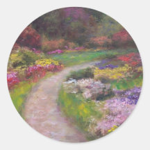 Walk of Flowers Round Sticker