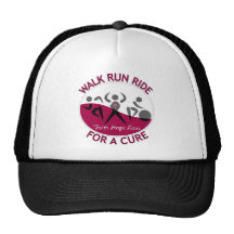 Walk Run Ride For A Cure Throat Cancer Hats