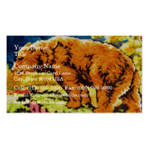 Walking Bear embroidery design Business Card Templates