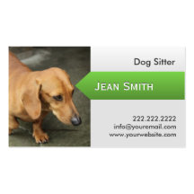 Walking Dachshund Dog Sitter Business Card