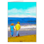 Walking On a Beach Card