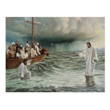 WALKING ON WATER POST CARD