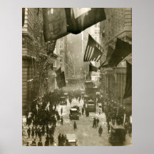 Wall Street Party, End of WW1, 1918 Posters