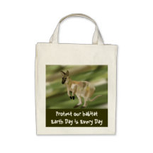 Wallaby Habitat Organic Grocery Tote Tote Bags