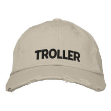 Walleye Fishing Troller Embroidered Baseball Cap