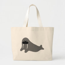walrus comic icon tote bags