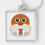 Walrus head cartoon key chains