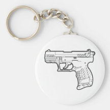 walter p22 gun firearm stencil graphic t-shirt key chain