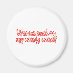 Wanna Suck On My Candy Cane 2 Refrigerator Magnets