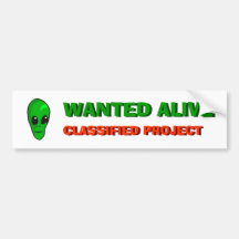 WANTED ALIVE BUMPER STICKERS