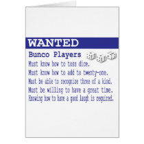 Bunco Card Template