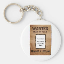 Wanted Dead or Alive Poster Keychain