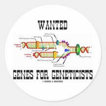 Wanted Genes For Geneticists (DNA Replication) Sticker