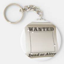 Wanted poster keychain