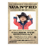 Wanted Poster Kids Party Invitations