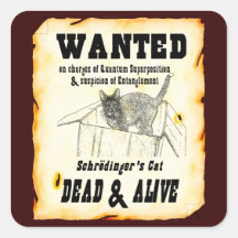 WANTED: Schrodinger's Cat Stickers