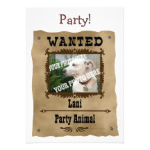 Wanted Wild West Poster Pet Custom Photo Template Personalised Announcement