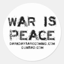 War Round Sticker