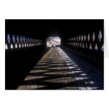 Ware Gilbertville Covered Bridge Interior Card