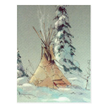 WARM TIPI by SHARON SHARPE Postcard