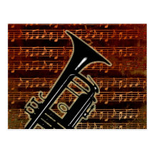 Warm Tones Trumpet Postcards