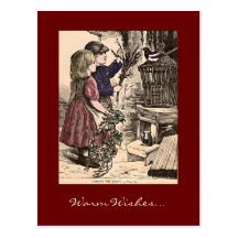 Warm Wishes Christmas Postcard