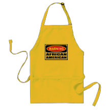 Warning AFRICAN AMERICAN Apron