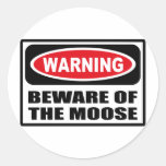 Warning BEWARE OF THE MOOSE Sticker