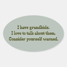 Warning from Grandparents Stickers