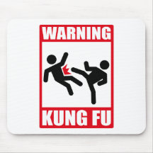 warning kung fu mousemats