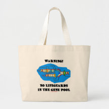Warning! No Lifeguards In The Gene Pool Canvas Bags