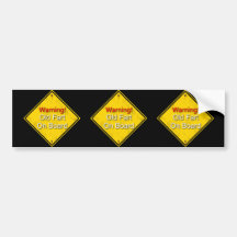 Warning!  Old Fart On Board Bumper Stickers