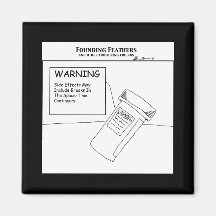 Warning Refrigerator Magnet