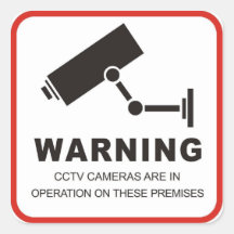 Warning Security Sticker