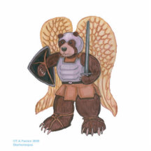 Warrior Angel Bear Sculpture Photo Cutouts