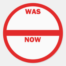 WAS - NOW Retail Sales Sticker